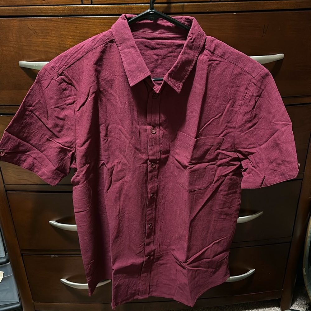 Brand new cotton short sleeve button down